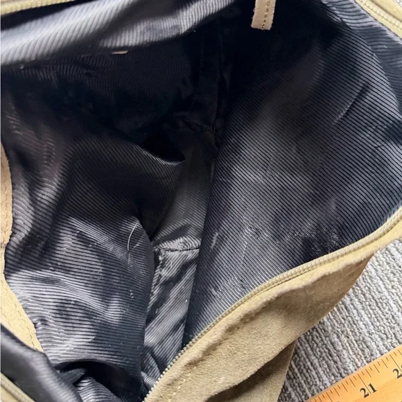 World Market Olive Leather/Suede Shoulder Bag - Picture 5 of 12